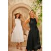 imageGRACE KARIN Womens Summer Sleeveless Tank Dress A Line Midi Dress Eyelet Crewneck Casual Holiday Dress with PocketsBlack