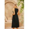 imageGRACE KARIN Womens Summer Sleeveless Tank Dress A Line Midi Dress Eyelet Crewneck Casual Holiday Dress with PocketsBlack