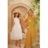 imageGRACE KARIN Womens Summer Sleeveless Tank Dress A Line Midi Dress Eyelet Crewneck Casual Holiday Dress with PocketsGinger Yellow