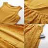 imageGRACE KARIN Womens Summer Sleeveless Tank Dress A Line Midi Dress Eyelet Crewneck Casual Holiday Dress with PocketsGinger Yellow