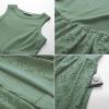 imageGRACE KARIN Womens Summer Sleeveless Tank Dress A Line Midi Dress Eyelet Crewneck Casual Holiday Dress with PocketsGray Green