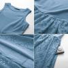 imageGRACE KARIN Womens Summer Sleeveless Tank Dress A Line Midi Dress Eyelet Crewneck Casual Holiday Dress with PocketsHaze Blue