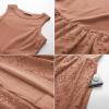 imageGRACE KARIN Womens Summer Sleeveless Tank Dress A Line Midi Dress Eyelet Crewneck Casual Holiday Dress with PocketsPink