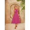 imageGRACE KARIN Womens Summer Sleeveless Tank Dress A Line Midi Dress Eyelet Crewneck Casual Holiday Dress with PocketsRose Red