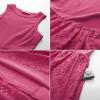 imageGRACE KARIN Womens Summer Sleeveless Tank Dress A Line Midi Dress Eyelet Crewneck Casual Holiday Dress with PocketsRose Red