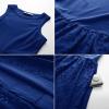 imageGRACE KARIN Womens Summer Sleeveless Tank Dress A Line Midi Dress Eyelet Crewneck Casual Holiday Dress with PocketsRoyal Blue