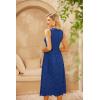 imageGRACE KARIN Womens Summer Sleeveless Tank Dress A Line Midi Dress Eyelet Crewneck Casual Holiday Dress with PocketsRoyal Blue