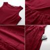imageGRACE KARIN Womens Summer Sleeveless Tank Dress A Line Midi Dress Eyelet Crewneck Casual Holiday Dress with PocketsWine Red
