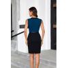 imageGRACE KARIN Womens Wear to Work Dress Vintage Sleeveless Belt Business Party Bodycon Mini DressNavyblack