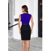 imageGRACE KARIN Womens Wear to Work Dress Vintage Sleeveless Belt Business Party Bodycon Mini DressRoyal Blue