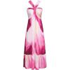 imageGRACE KARIN 2025 Womens Criss Cross Halterneck Sleeveless Summer Floral Print Flowy A Line Maxi DressMagenta Tie Dye