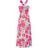 imageGRACE KARIN 2025 Womens Criss Cross Halterneck Sleeveless Summer Floral Print Flowy A Line Maxi DressMulticolor