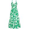 Green White Floral