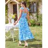 imageGRACE KARIN 2025 Womens Summer Floral Print Dress Sleeveless Casual Flowy Sundress A Line Ruffle Wedding Guest OutfitBlue Floral