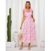 imageGRACE KARIN 2025 Womens Summer Floral Print Dress Sleeveless Casual Flowy Sundress A Line Ruffle Wedding Guest OutfitPink Floral