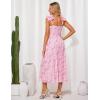 imageGRACE KARIN 2025 Womens Summer Floral Print Dress Sleeveless Casual Flowy Sundress A Line Ruffle Wedding Guest OutfitPink Floral