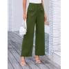 imageGRACE KARIN Women Wide Leg Pants High Waist Stretchy Pants Dressy Business Work Casual Trousers with PocketsArmy Green