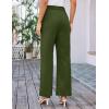 imageGRACE KARIN Women Wide Leg Pants High Waist Stretchy Pants Dressy Business Work Casual Trousers with PocketsArmy Green