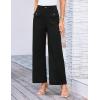 imageGRACE KARIN Women Wide Leg Pants High Waist Stretchy Pants Dressy Business Work Casual Trousers with PocketsBlack