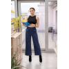 imageGRACE KARIN Women Wide Leg Pants High Waist Stretchy Pants Dressy Business Work Casual Trousers with PocketsNavy Blue