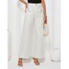 imageGRACE KARIN Women Wide Leg Pants High Waist Stretchy Pants Dressy Business Work Casual Trousers with PocketsWhite