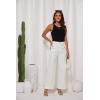 imageGRACE KARIN Women Wide Leg Pants High Waist Stretchy Pants Dressy Business Work Casual Trousers with PocketsWhite