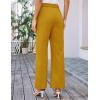 imageGRACE KARIN Women Wide Leg Pants High Waist Stretchy Pants Dressy Business Work Casual Trousers with PocketsYellow