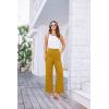 imageGRACE KARIN Women Wide Leg Pants High Waist Stretchy Pants Dressy Business Work Casual Trousers with PocketsYellow