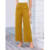 imageGRACE KARIN Women Wide Leg Pants High Waist Stretchy Pants Dressy Business Work Casual Trousers with PocketsYellow