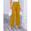 imageGRACE KARIN Women Wide Leg Pants High Waist Stretchy Pants Dressy Business Work Casual Trousers with PocketsYellow