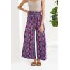 imageGRACE KARIN Womens 2024 Elastic High Waisted Palazzo Pants Loose Casual Wide Leg Lounge Boho Pant Trousers with PocketPurple Red Blue Print