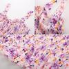 imageGRACE KARIN Womens 2025 Summer Floral Boho Dress Square Neck Strapped Swing A Line Beach Long Maxi Outfits ClothesPurple Yellow