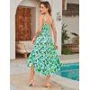 imageGRACE KARIN Womens 2025 Summer Floral Boho Dress Square Neck Strapped Swing A Line Beach Long Maxi Outfits ClothesYellow Green Block