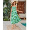 imageGRACE KARIN Womens 2025 Summer Floral Boho Dress Square Neck Strapped Swing A Line Beach Long Maxi Outfits ClothesYellow Green Block