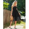 imageGRACE KARIN Womens 2025 Summer Sleeveless Eyelet Dress Casual Knot Front A Line Sundress Elegant Hollow Out Midi OutfitBlack