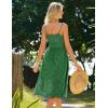 imageGRACE KARIN Womens 2025 Summer Sleeveless Eyelet Dress Casual Knot Front A Line Sundress Elegant Hollow Out Midi OutfitGreen