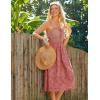 imageGRACE KARIN Womens 2025 Summer Sleeveless Eyelet Dress Casual Knot Front A Line Sundress Elegant Hollow Out Midi OutfitPink