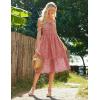 imageGRACE KARIN Womens 2025 Summer Sleeveless Eyelet Dress Casual Knot Front A Line Sundress Elegant Hollow Out Midi OutfitPink