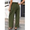 imageGRACE KARIN Womens 2025 Wide Leg Pants Summer Casual Palazzo Flowy Beach Trousers with Pockets Boho Travel OutfitsArmy Green