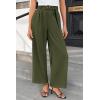 imageGRACE KARIN Womens 2025 Wide Leg Pants Summer Casual Palazzo Flowy Beach Trousers with Pockets Boho Travel OutfitsArmy Green