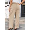 imageGRACE KARIN Womens 2025 Wide Leg Pants Summer Casual Palazzo Flowy Beach Trousers with Pockets Boho Travel OutfitsKhaki