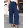 imageGRACE KARIN Womens 2025 Wide Leg Pants Summer Casual Palazzo Flowy Beach Trousers with Pockets Boho Travel OutfitsNavy Blue