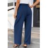 imageGRACE KARIN Womens 2025 Wide Leg Pants Summer Casual Palazzo Flowy Beach Trousers with Pockets Boho Travel OutfitsNavy Blue