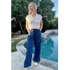 imageGRACE KARIN Womens 2025 Wide Leg Pants Summer Casual Palazzo Flowy Beach Trousers with Pockets Boho Travel OutfitsNavy Blue