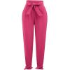 imageGRACE KARIN Womens Casual Pants Solid High Waist Self Tie Belted Pencil TrouserHot Pink