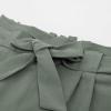 imageGRACE KARIN Womens Casual Pants Solid High Waist Self Tie Belted Pencil TrouserLightgraygreen
