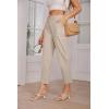 imageGRACE KARIN Womens Casual Work Pants High Waisted Business Dressy Pants Tapered Leg Trousers with PocketsApricot
