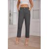imageGRACE KARIN Womens Casual Work Pants High Waisted Business Dressy Pants Tapered Leg Trousers with PocketsDark Grey