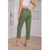 imageGRACE KARIN Womens Casual Work Pants High Waisted Business Dressy Pants Tapered Leg Trousers with PocketsGreen
