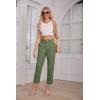imageGRACE KARIN Womens Casual Work Pants High Waisted Business Dressy Pants Tapered Leg Trousers with PocketsGreen